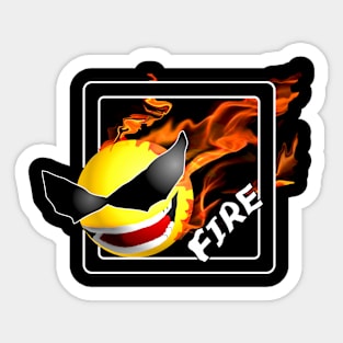 Funny Fire Ball Sticker